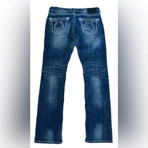 Big Star Blue Jeans 27S Jenae low rise slim fit BKE western  embellished pockets
